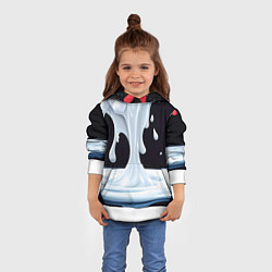Толстовка-худи детская Молочная текстура, цвет: 3D-белый — фото 2