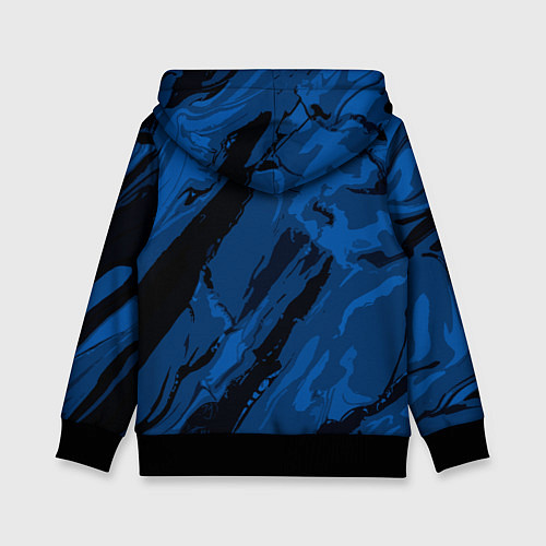 Детская толстовка Тёмный синий абстракция / 3D-Черный – фото 2