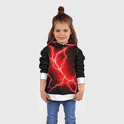 Толстовка-худи детская Lightning, цвет: 3D-белый — фото 2