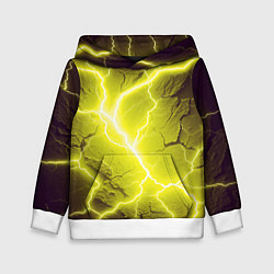Толстовка-худи детская Color yellow black, цвет: 3D-белый