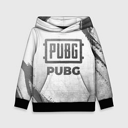 Толстовка-худи детская PUBG - white gradient, цвет: 3D-черный