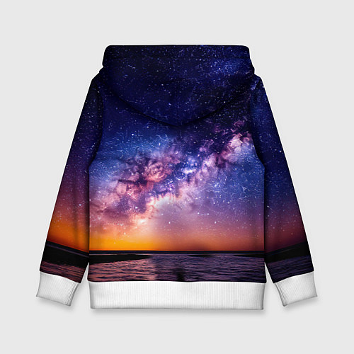 Детская толстовка Виндсерфер в космосе / 3D-Белый – фото 2