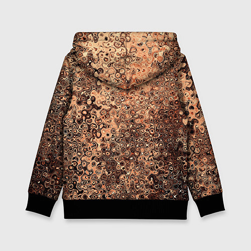 Детская толстовка Светлый коричневый абстрактная текстура / 3D-Черный – фото 2