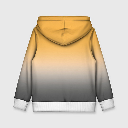 Детская толстовка Бледный жёлто-серый градиент / 3D-Белый – фото 2