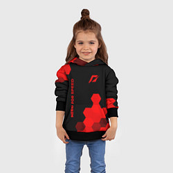 Толстовка-худи детская Need for Speed - red gradient вертикально, цвет: 3D-черный — фото 2