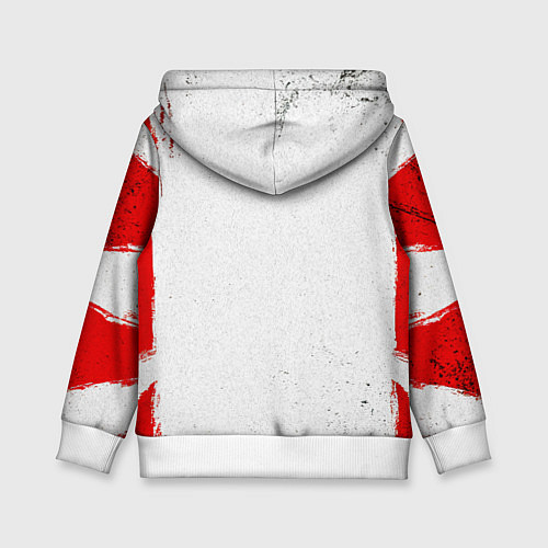 Детская толстовка Спринтер в красно-белом / 3D-Белый – фото 2