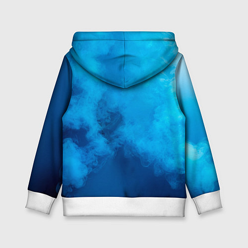 Детская толстовка Теннисная ракетка в синем дыму / 3D-Белый – фото 2