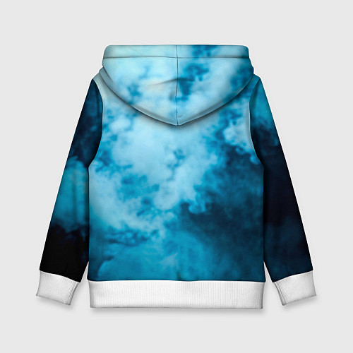 Детская толстовка Бодибилдер в синем дыму / 3D-Белый – фото 2