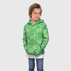 Толстовка-худи детская Фисташковый текстура напыление, цвет: 3D-белый — фото 2
