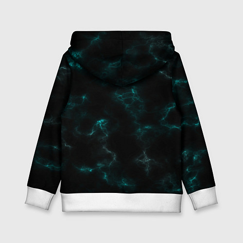 Детская толстовка Color black turquoise / 3D-Белый – фото 2
