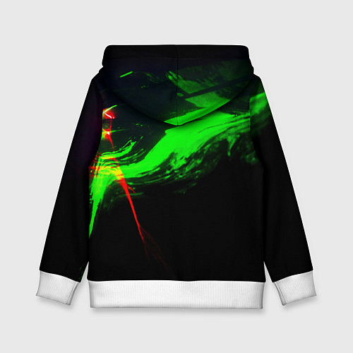 Детская толстовка Color black green red / 3D-Белый – фото 2