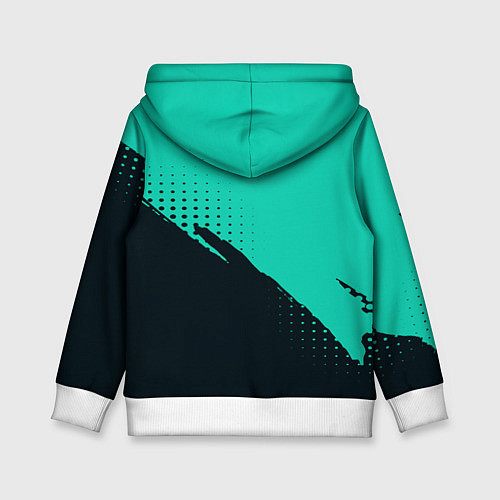 Детская толстовка Color black light blue / 3D-Белый – фото 2
