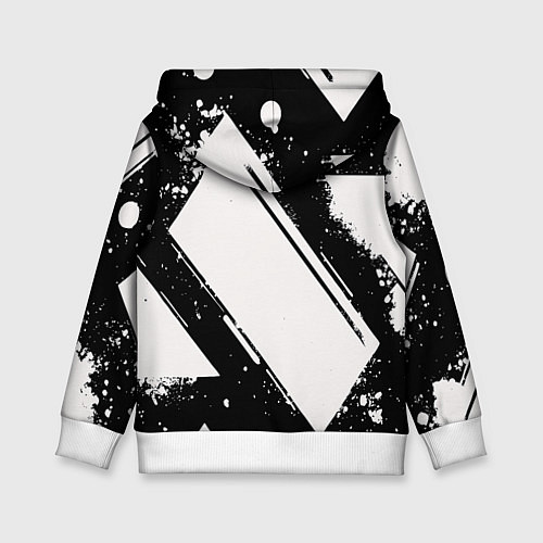 Детская толстовка Color black white / 3D-Белый – фото 2
