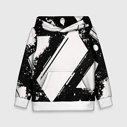 Толстовка-худи детская Color black white, цвет: 3D-белый