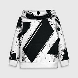 Толстовка-худи детская Color black white, цвет: 3D-белый