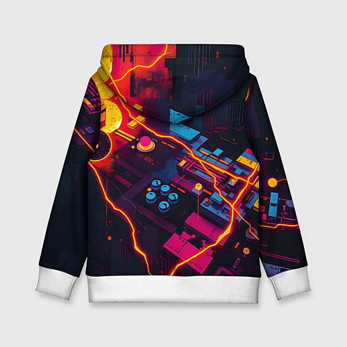 Детская толстовка Техническая абстракция / 3D-Белый – фото 2