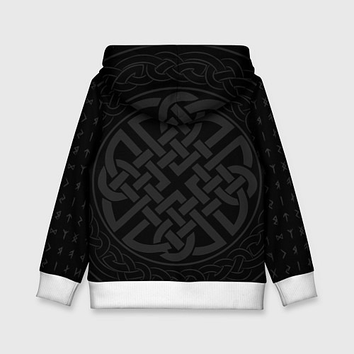 Детская толстовка Оберег в узоре и руны / 3D-Белый – фото 2