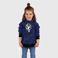 Толстовка-худи детская Sally Face blue energy, цвет: 3D-черный — фото 2