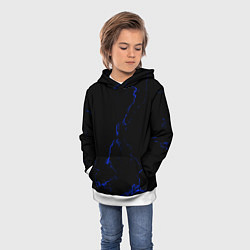 Толстовка-худи детская Color black blue, цвет: 3D-белый — фото 2