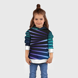 Толстовка-худи детская Color black blue, цвет: 3D-белый — фото 2