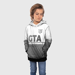 Толстовка-худи детская GTA - white gradient посередине, цвет: 3D-черный — фото 2