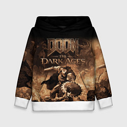 Толстовка-худи детская Doom the dark ages, цвет: 3D-белый