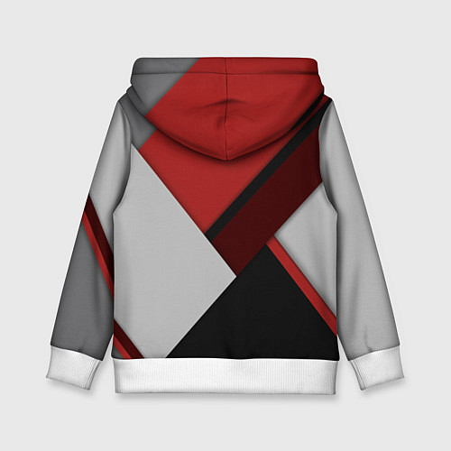 Детская толстовка Color black red grey / 3D-Белый – фото 2