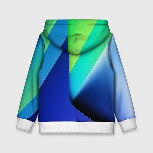 Детская толстовка Color blue green / 3D-Белый – фото 2