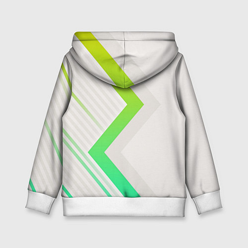 Детская толстовка Color white line green / 3D-Белый – фото 2