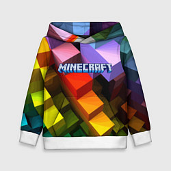Толстовка-худи детская Minecraft - pattern, цвет: 3D-белый