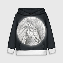 Детская толстовка Черепа лошадей - эскиз
