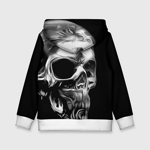 Детская толстовка Стилизованный череп / 3D-Белый – фото 2