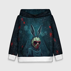 Детская толстовка Зайчик в хоккейной маске