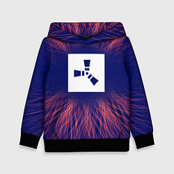 Толстовка-худи детская Rust red energy, цвет: 3D-черный