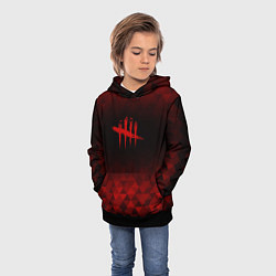 Толстовка-худи детская Dead by Daylight red poly, цвет: 3D-черный — фото 2