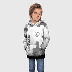 Толстовка-худи детская Lexus - white gradient вертикально, цвет: 3D-черный — фото 2