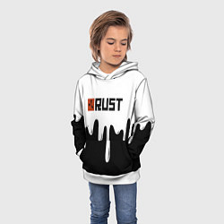 Толстовка-худи детская Rust краски, цвет: 3D-белый — фото 2