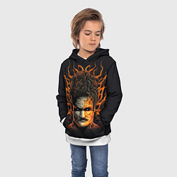 Толстовка-худи детская The last of us - зараженный Джоел, цвет: 3D-белый — фото 2