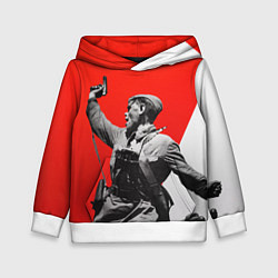 Толстовка-худи детская Победа 9 мая командир, цвет: 3D-белый