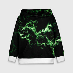 Детская толстовка Lightning green glow