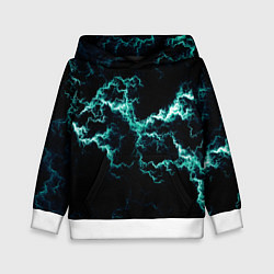 Детская толстовка Lightning light blue glow