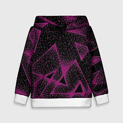 Толстовка-худи детская The triangle is pink, цвет: 3D-белый