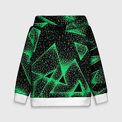 Детская толстовка A light green triangle with dots