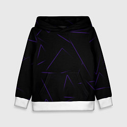 Толстовка-худи детская Color purple line, цвет: 3D-белый