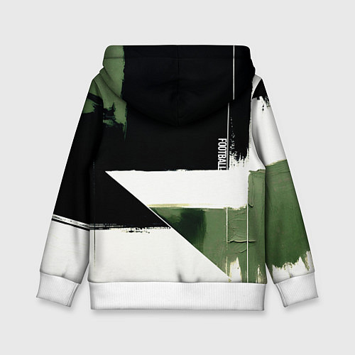 Детская толстовка Футбол на фоне брызг красок / 3D-Белый – фото 2