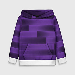 Толстовка-худи детская Color purple square, цвет: 3D-белый