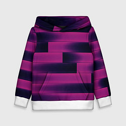 Толстовка-худи детская Color pink square, цвет: 3D-белый