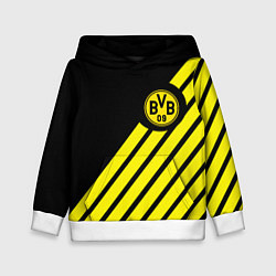 Толстовка-худи детская Borussia geometry yellow, цвет: 3D-белый