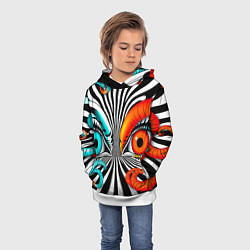 Толстовка-худи детская Глаз и щупальца, цвет: 3D-белый — фото 2