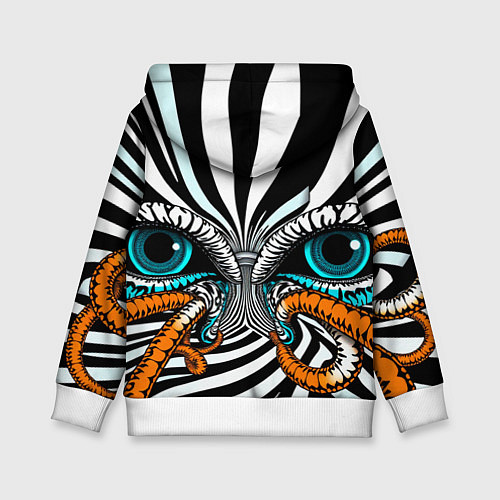 Детская толстовка Глаз и щупальца / 3D-Белый – фото 2